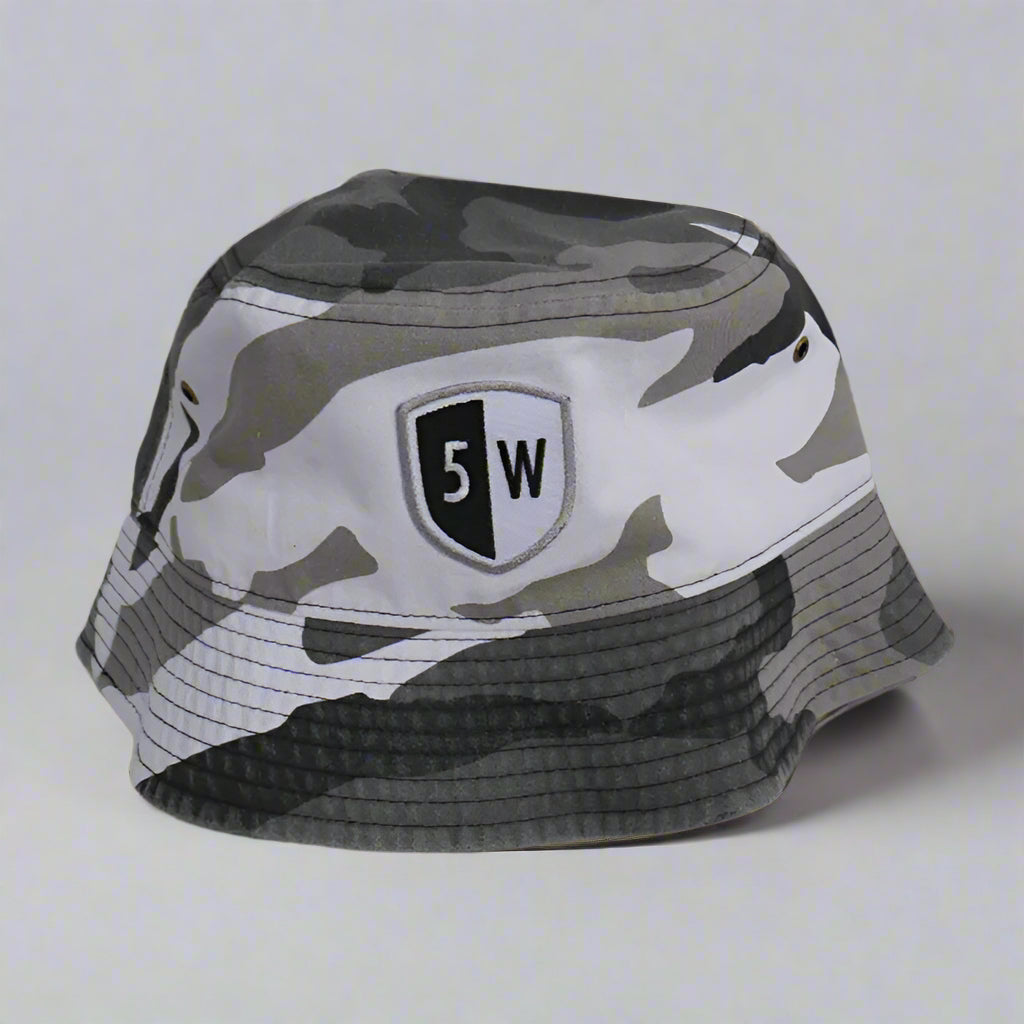 5W Bucket Hat | Woodland Camo